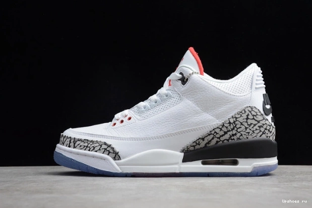 Free Cement Throw Jordan Line White Air 3 Retro 923096-101 0811